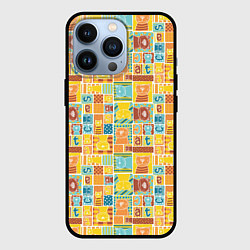 Чехол для iPhone 13 Pro Кот попарт, цвет: 3D-черный