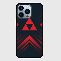 Чехол для iPhone 13 Pro Красный символ Zelda на темном фоне со стрелками, цвет: 3D-черный