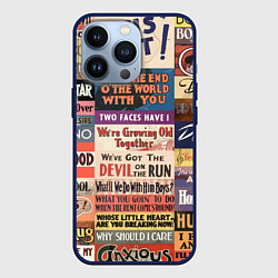 Чехол для iPhone 13 Pro Рекламные стикеры - retro, цвет: 3D-тёмно-синий