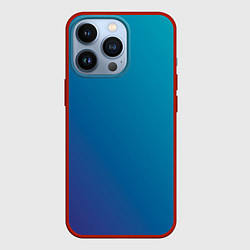 Чехол для iPhone 13 Pro Градиент - морская глубина, цвет: 3D-красный