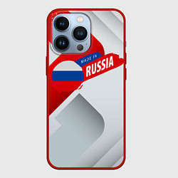 Чехол для iPhone 13 Pro Welcome to Russia red & white, цвет: 3D-красный