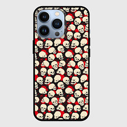 Чехол для iPhone 13 Pro Улыбающийся череп, цвет: 3D-черный