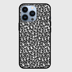 Чехол для iPhone 13 Pro Череп мелкий, цвет: 3D-черный