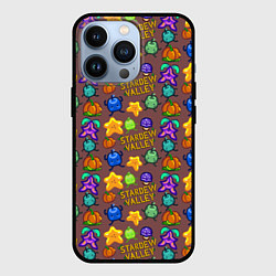 Чехол для iPhone 13 Pro Stardew Valley pattern brown, цвет: 3D-черный