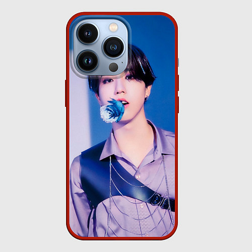 Чехол iPhone 13 Pro Stray Kids 2nd World Tour Maniac Han / 3D-Красный – фото 1