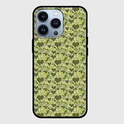 Чехол для iPhone 13 Pro Милитари сердце пиксель, цвет: 3D-черный