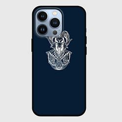 Чехол для iPhone 13 Pro Баран Art Череп, цвет: 3D-черный