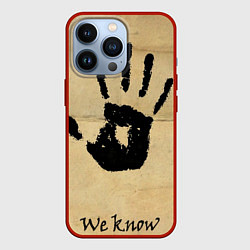 Чехол для iPhone 13 Pro Скайрим - Мы знаем, цвет: 3D-красный