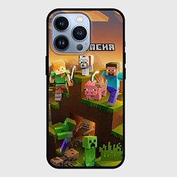 Чехол для iPhone 13 Pro Анастасия Minecraft, цвет: 3D-черный
