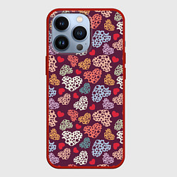 Чехол для iPhone 13 Pro Сердце сырное, цвет: 3D-красный