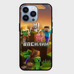 Чехол для iPhone 13 Pro Василий Minecraft, цвет: 3D-черный