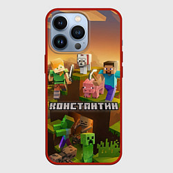 Чехол для iPhone 13 Pro Константин Minecraft, цвет: 3D-красный