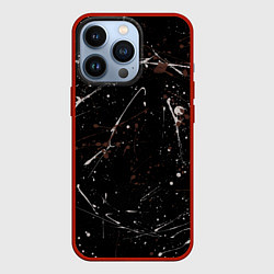 Чехол для iPhone 13 Pro Малярные пятна, цвет: 3D-красный