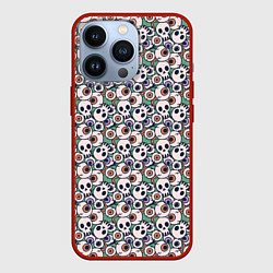Чехол для iPhone 13 Pro Череп и глаз, цвет: 3D-красный