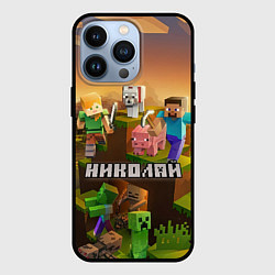 Чехол для iPhone 13 Pro Николай Minecraft, цвет: 3D-черный