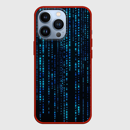 Чехол iPhone 13 Pro Программные символы / 3D-Красный – фото 1
