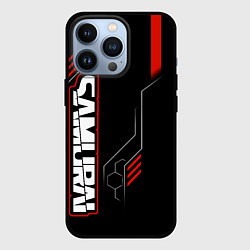 Чехол для iPhone 13 Pro Samurai - Красный техно - Киберпанк, цвет: 3D-черный