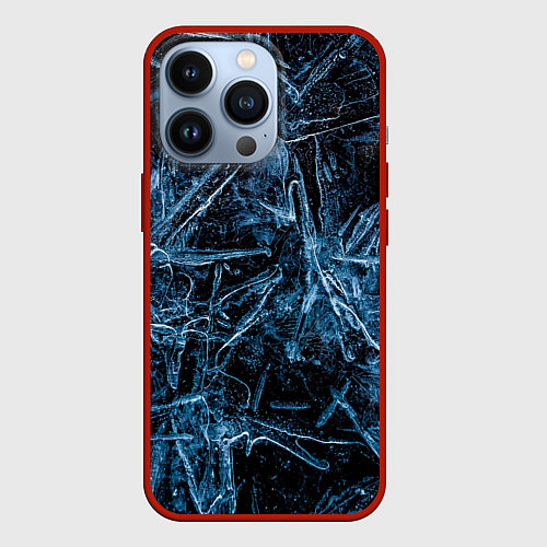 Чехол iPhone 13 Pro Ледяная планета / 3D-Красный – фото 1