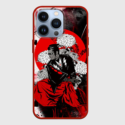 Чехол iPhone 13 Pro Самурай в кимоно / 3D-Красный – фото 1
