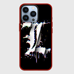 Чехол для iPhone 13 Pro Death Note glitch, цвет: 3D-красный