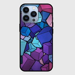 Чехол для iPhone 13 Pro Цветные кубы, цвет: 3D-черный