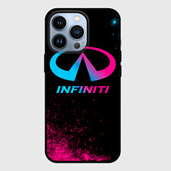 Чехол для iPhone 13 Pro Infiniti - neon gradient, цвет: 3D-черный