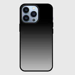 Чехол для iPhone 13 Pro Серый градиент, цвет: 3D-черный