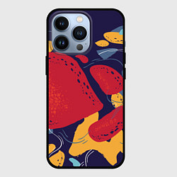 Чехол для iPhone 13 Pro Красное абстрактное пятно, цвет: 3D-черный