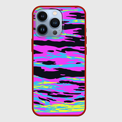 Чехол iPhone 13 Pro Lollipop камуфляж / 3D-Красный – фото 1
