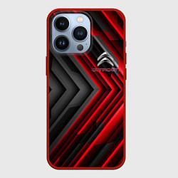 Чехол для iPhone 13 Pro Citroen строгий стиль, цвет: 3D-красный