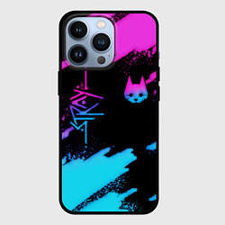 Чехол для iPhone 13 Pro Stray neon, цвет: 3D-черный