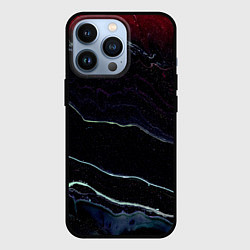 Чехол для iPhone 13 Pro Тьма и белые линии песка, цвет: 3D-черный