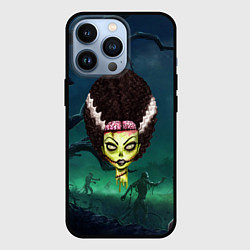 Чехол для iPhone 13 Pro Афро девушка зомби, цвет: 3D-черный