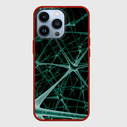 Чехол для iPhone 13 Pro Нейронная сетка, цвет: 3D-красный