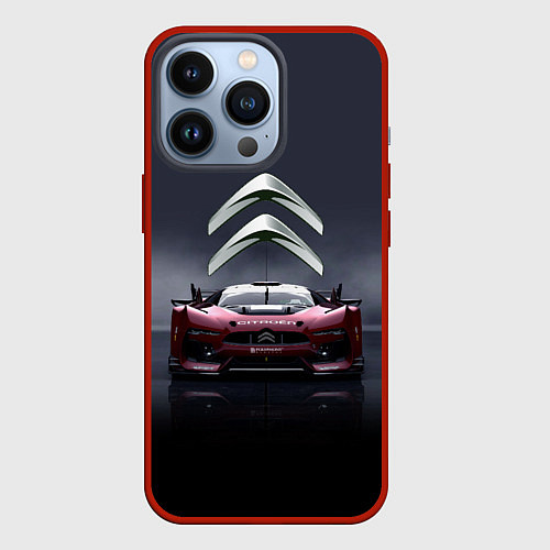 Чехол iPhone 13 Pro Citroen - Racing team - Motorsport / 3D-Красный – фото 1