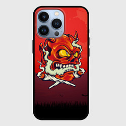 Чехол для iPhone 13 Pro Красный дьявол, цвет: 3D-черный