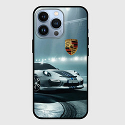 Чехол для iPhone 13 Pro Porsche - racing route - motorsport, цвет: 3D-черный