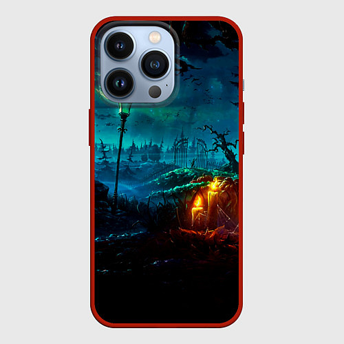 Чехол iPhone 13 Pro Мрачное место / 3D-Красный – фото 1
