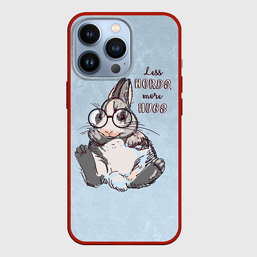 Чехол iPhone 13 Pro More hugs / 3D-Красный – фото 1