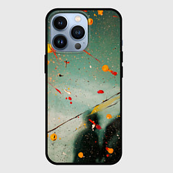 Чехол для iPhone 13 Pro Светло-зелёный фон и разные краски, цвет: 3D-черный