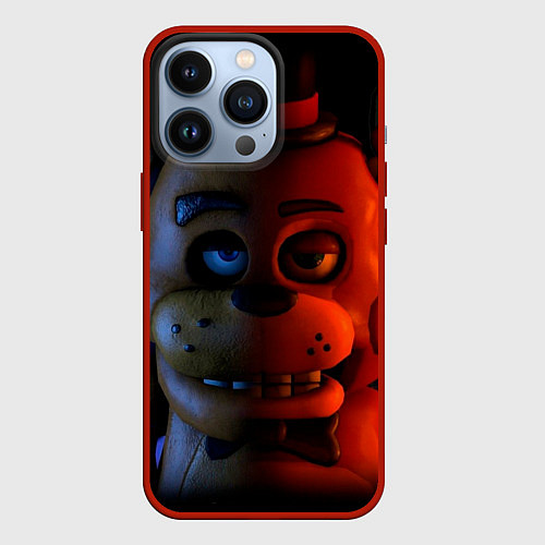 Чехол iPhone 13 Pro 5 ночей Фредди / 3D-Красный – фото 1