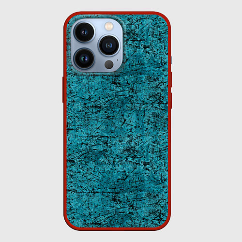 Чехол iPhone 13 Pro Абстрактные штрихи - текстура / 3D-Красный – фото 1