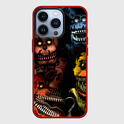 Чехол для iPhone 13 Pro Five Nights at Freddys, цвет: 3D-красный