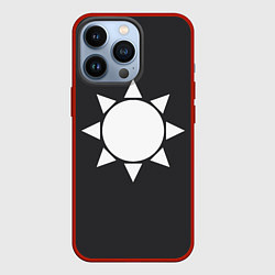 Чехол для iPhone 13 Pro Белое солнце узор, цвет: 3D-красный