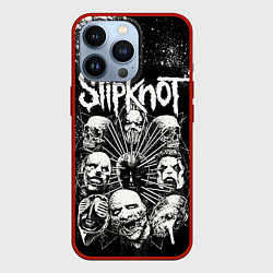 Чехол для iPhone 13 Pro Slipknot Black, цвет: 3D-красный