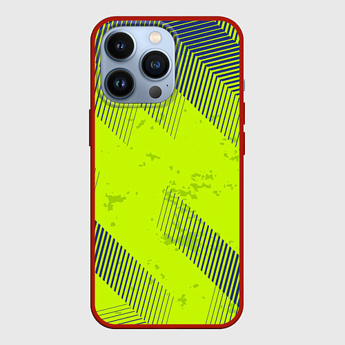 Чехол iPhone 13 Pro Green sport style / 3D-Красный – фото 1