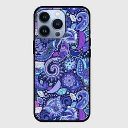 Чехол для iPhone 13 Pro Flower patterns, цвет: 3D-черный