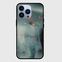 Чехол для iPhone 13 Pro Абстрактное множество костюмов в тумане и краски, цвет: 3D-черный