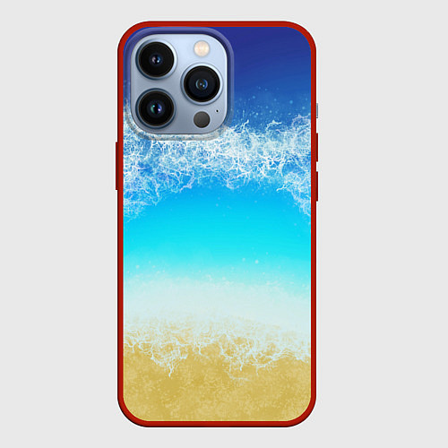 Чехол iPhone 13 Pro Sea lagoon / 3D-Красный – фото 1