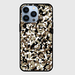 Чехол для iPhone 13 Pro Камуфляж зимний лес - мелкий, цвет: 3D-черный